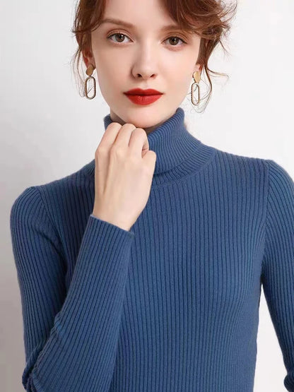 Kvinders Turtleneck Jumper Strikket Materiale Casual 2
