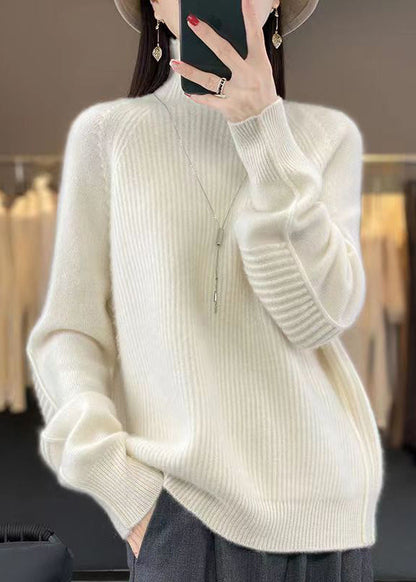 Kvinders Turtleneck Strik Sweater i Løs Pasform 2