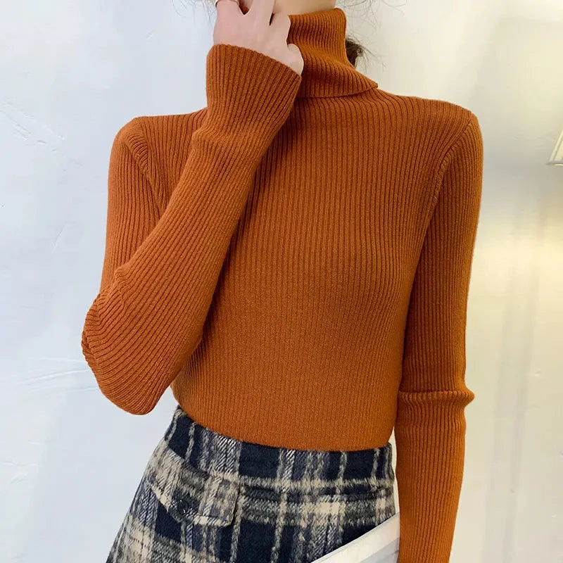 Kvinders Turtleneck Sweater Strikket Cashmere 16