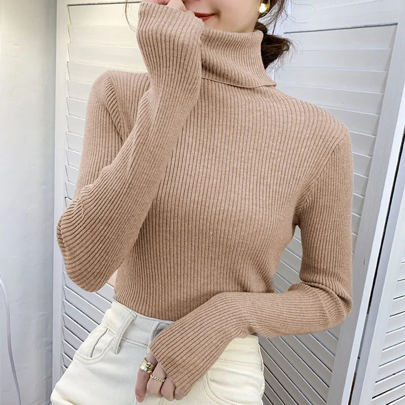 Kvinders Turtleneck Sweater Strikket Cashmere 6