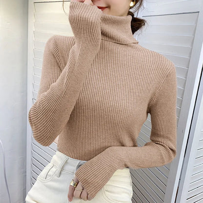 Kvinders Turtleneck Sweater Strikket Cashmere 6
