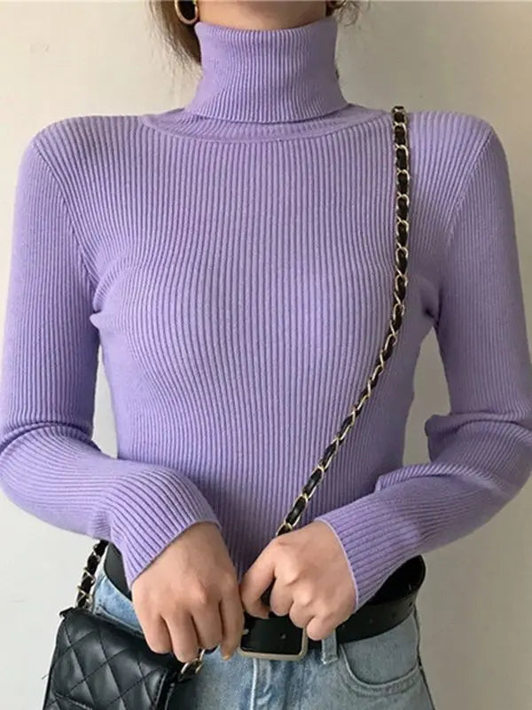 Kvinders Turtleneck Sweater Strikket Cashmere 7