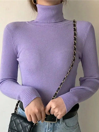 Kvinders Turtleneck Sweater Strikket Cashmere 7