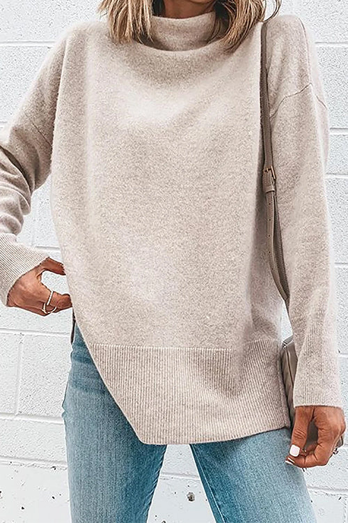 Kvinders Turtleneck Sweater med Drop Shoulder 1