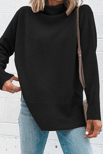 Kvinders Turtleneck Sweater med Drop Shoulder 3