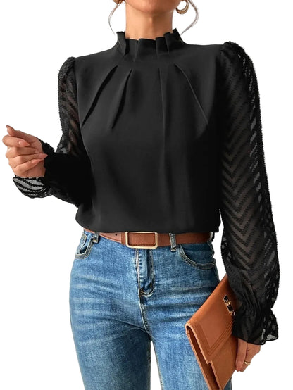Kvinders Turtleneck Top Afslappet Stil 0