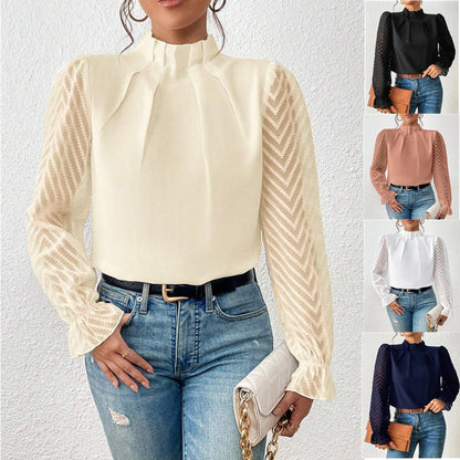 Kvinders Turtleneck Top Afslappet Stil 5
