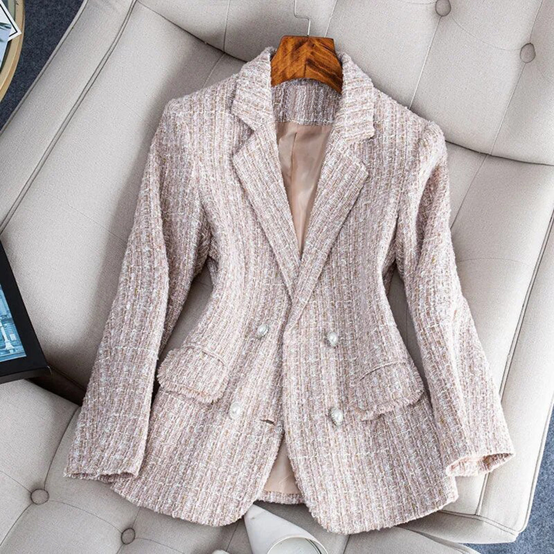Kvinders Tweed Blazer Slank Pasform 2