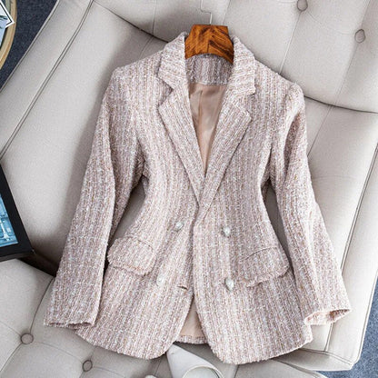 Kvinders Tweed Blazer Slank Pasform 2