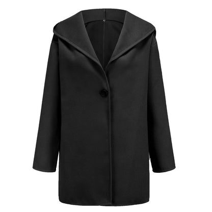 Kvinders Uldfrakke Vindafvisende Elegant Design 7