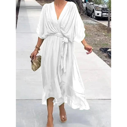 Kvinders V-hals Kjole Chiffon Stil 1