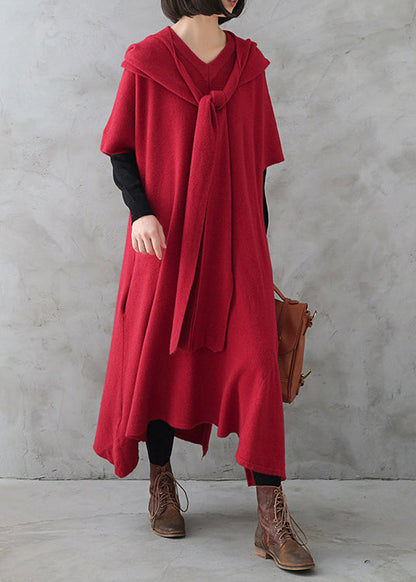 Kvinders V-hals Sweater Kjole med Åben Side 2