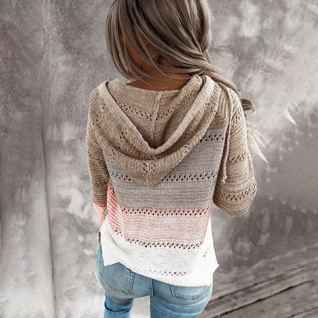 Kvinders V-hals Sweater Løs Pasform Stylish 1