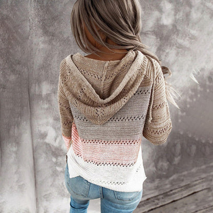 Kvinders V-hals Sweater Løs Pasform Stylish 1