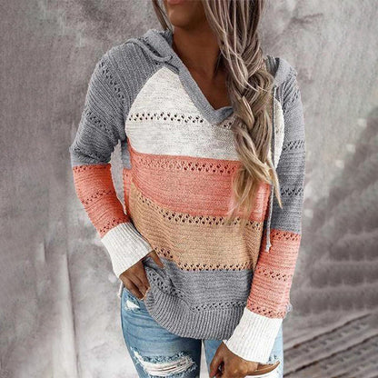 Kvinders V-hals Sweater Løs Pasform Stylish 5