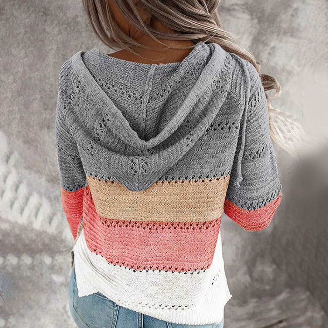Kvinders V-hals Sweater Løs Pasform Stylish 6