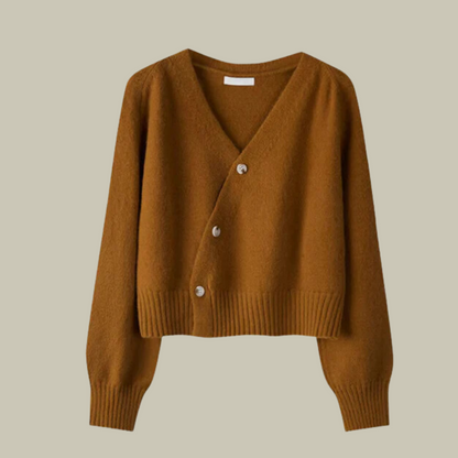 Kvinders V-hals Sweater med Krydsknapper 6