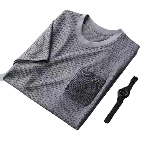 Kvinders Vaffelstrikket Skjorte Med Broderet Patch 0