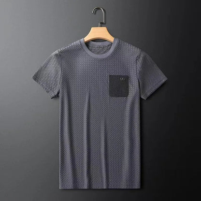 Kvinders Vaffelstrikket Skjorte Med Broderet Patch 1