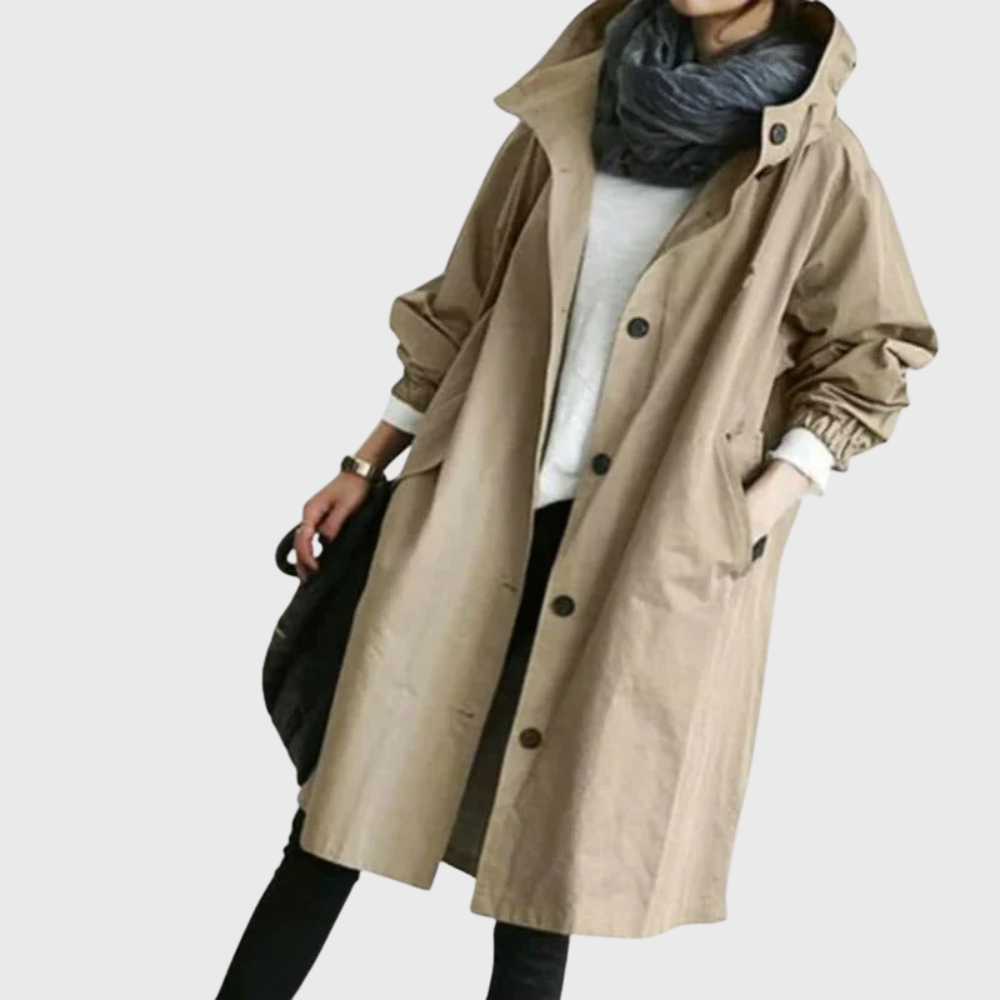 Kvinders Vandtæt Trenchcoat Slank Silhuet 3