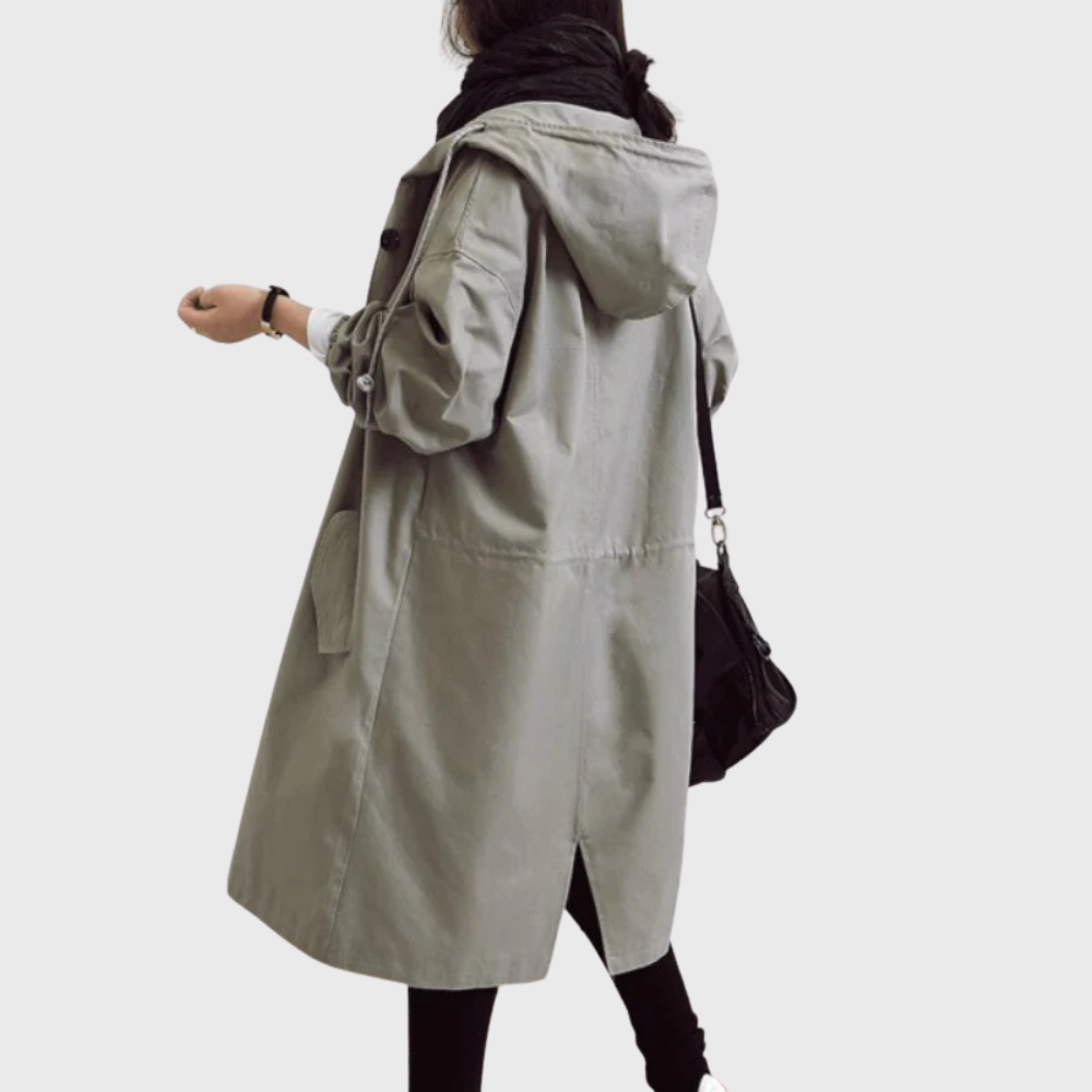 Kvinders Vandtæt Trenchcoat Slank Silhuet 6