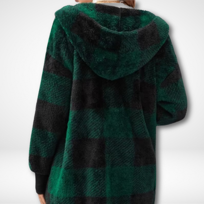 Kvinders Vandtætte Cardigan med Tjekket Mønster 2
