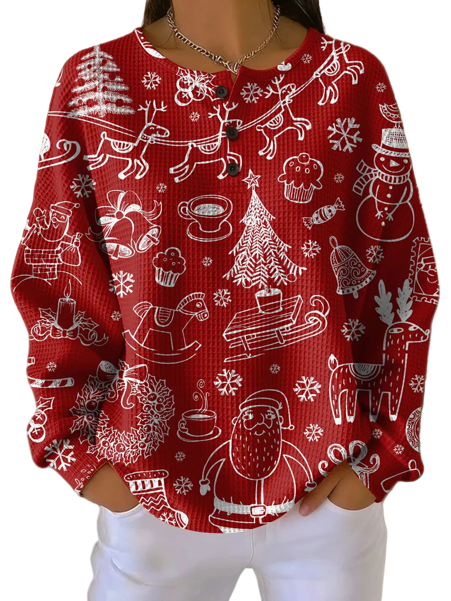 Kvinders Varm Sweater med Afslappet Pasform 0