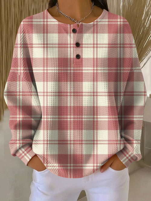 Kvinders Varm Sweater med Vaffelmønster 0