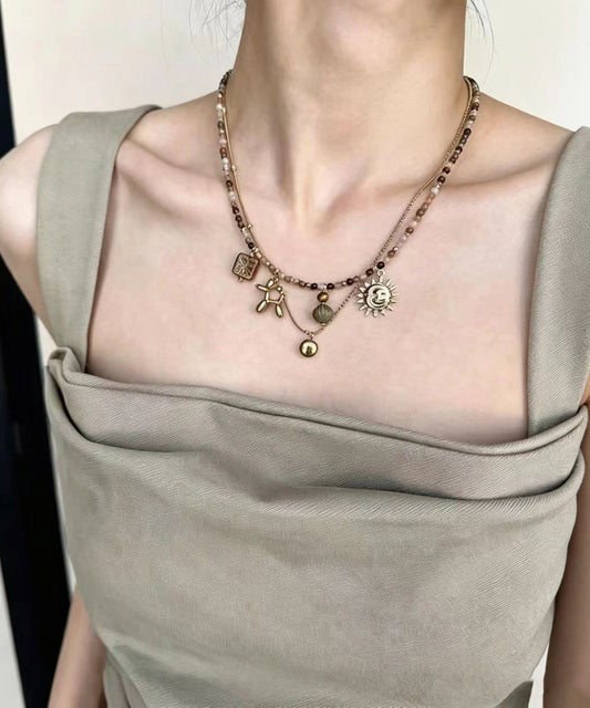Kvinders Vedhæng Choker To-delt Sæt 0