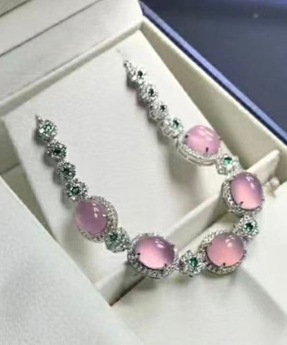 Kvinders Vedhængshalskæde med Zircon Sten Detaljeret Design 3