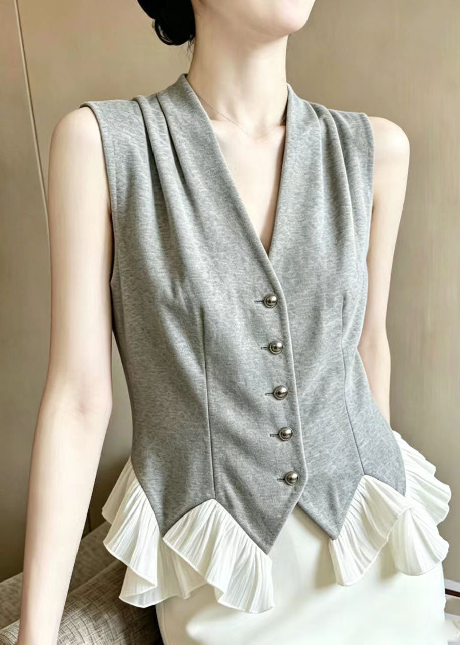 Kvinders Vest Patchwork Rynket Flæser 1