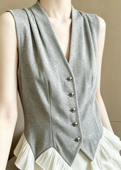 Kvinders Vest Patchwork Rynket Flæser 2