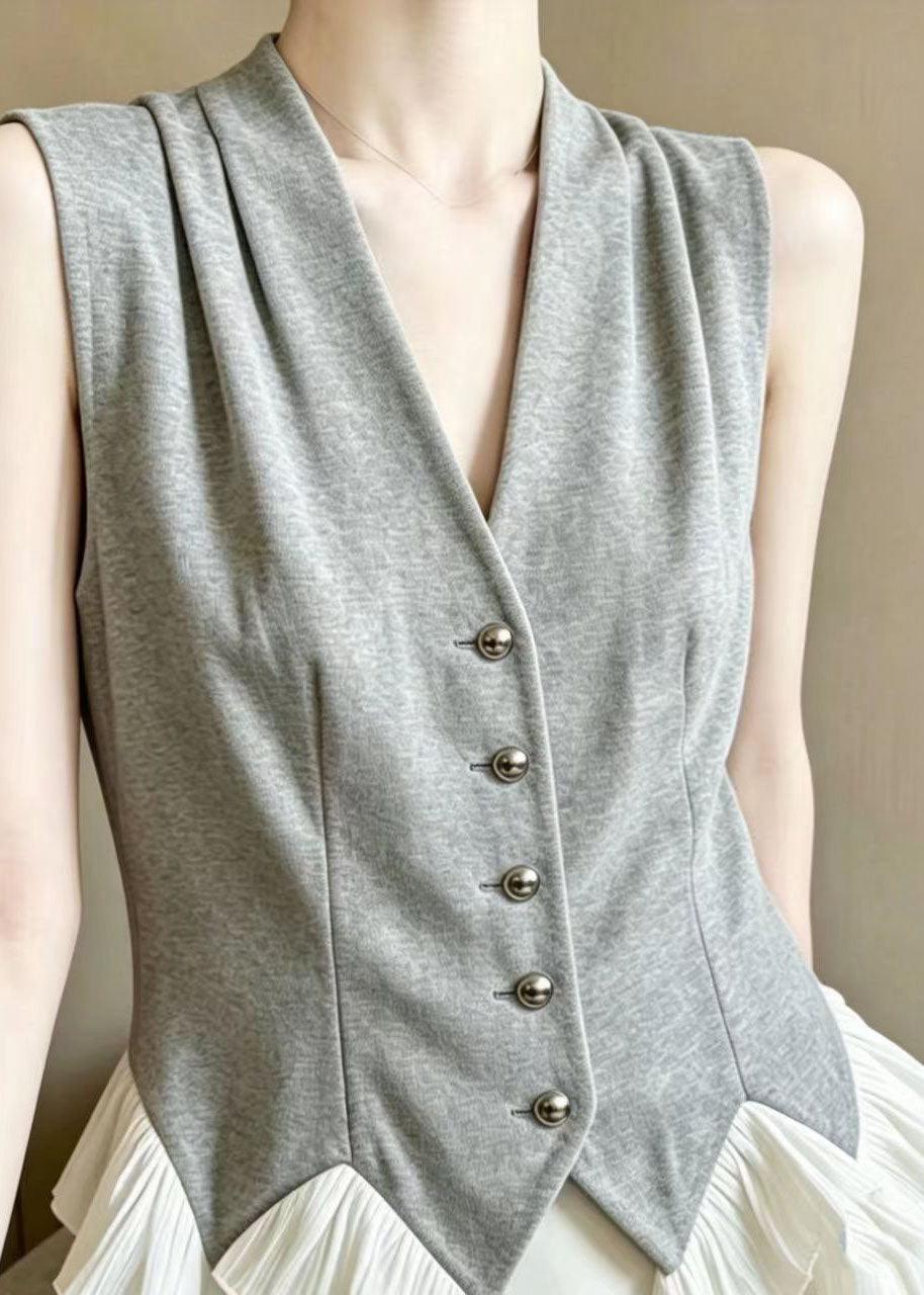 Kvinders Vest Patchwork Rynket Flæser 4
