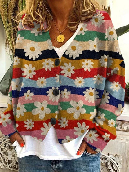 Kvinders Vintage Cardigan med Knapper 1