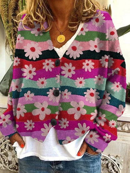 Kvinders Vintage Cardigan med Knapper 2