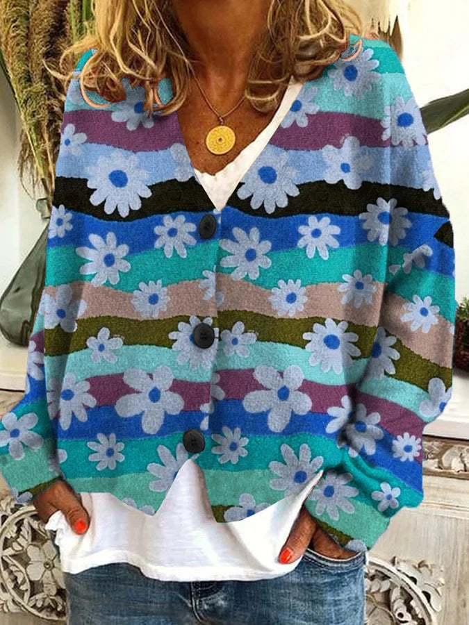 Kvinders Vintage Cardigan med Knapper 3