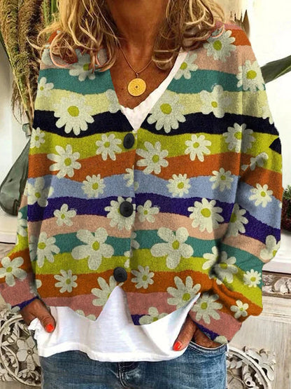 Kvinders Vintage Cardigan med Knapper 5