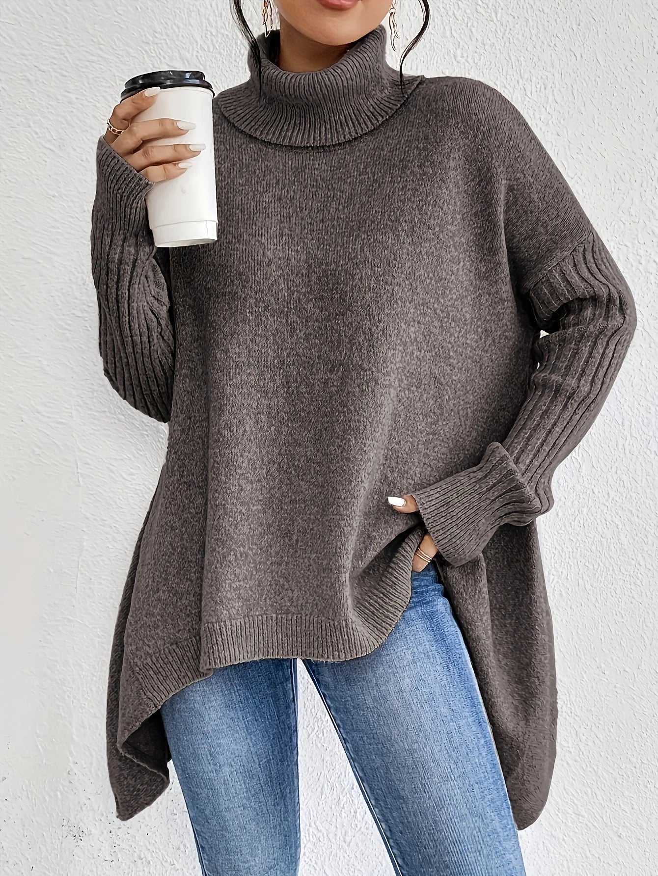 Kvinders Vinter Rullekrave Sweater 6