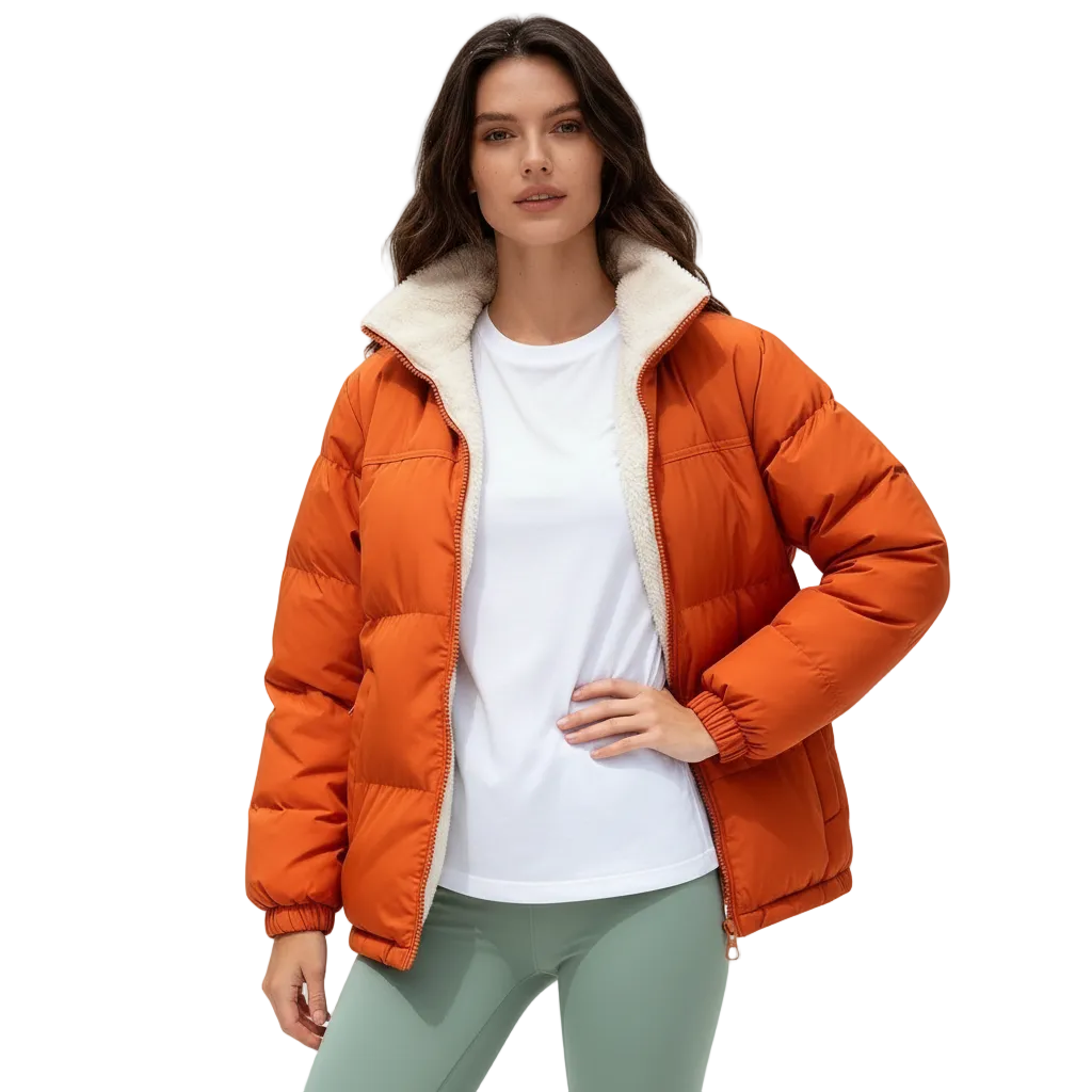 Kvinders Vinterjakke med Quiltet Design 0