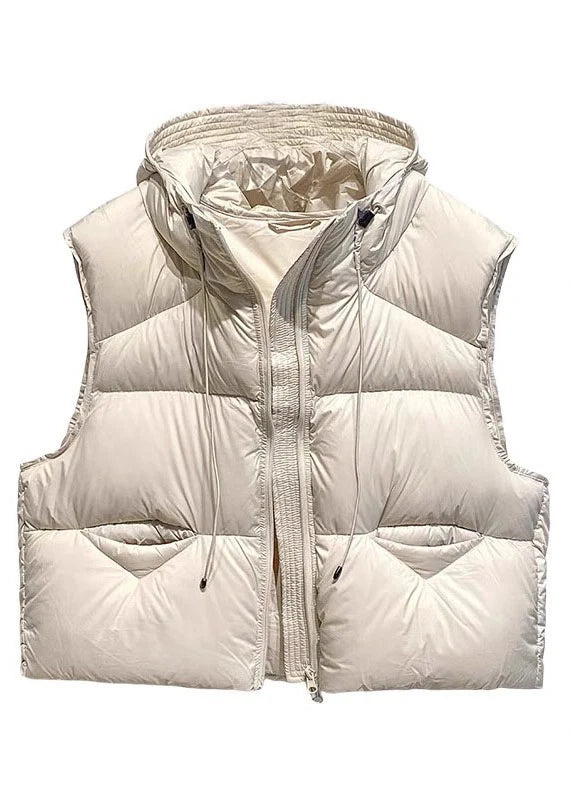 Kvinders Vintervest med Hætte og Tyk Krave Boho Stil 4