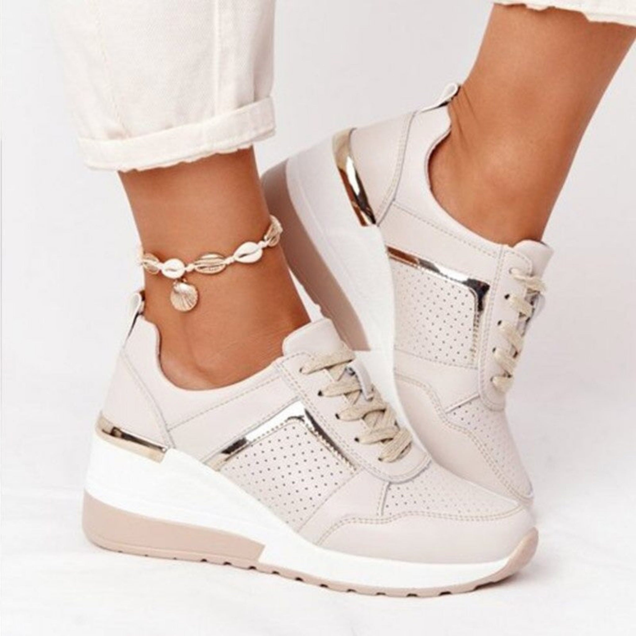 Kvinders Wedge Sneakers Komfortabel Stil 2