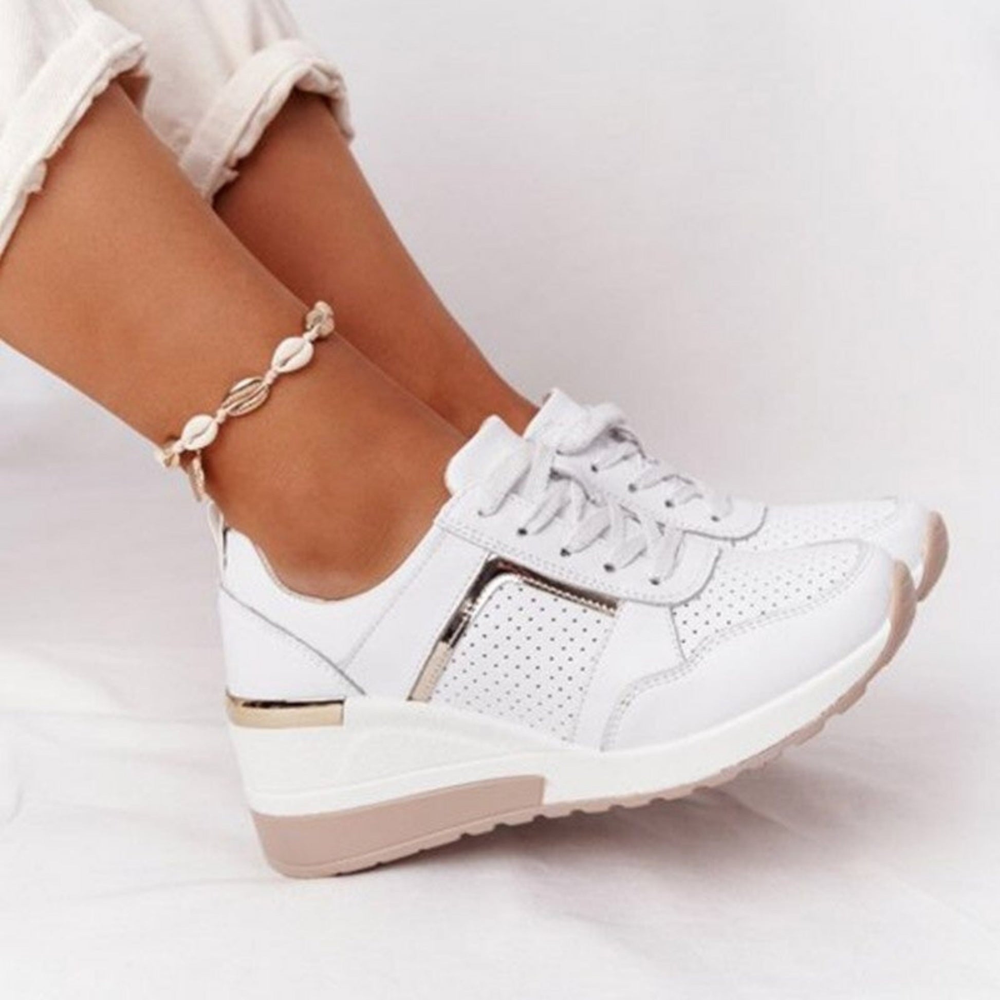 Kvinders Wedge Sneakers Komfortabel Stil 4