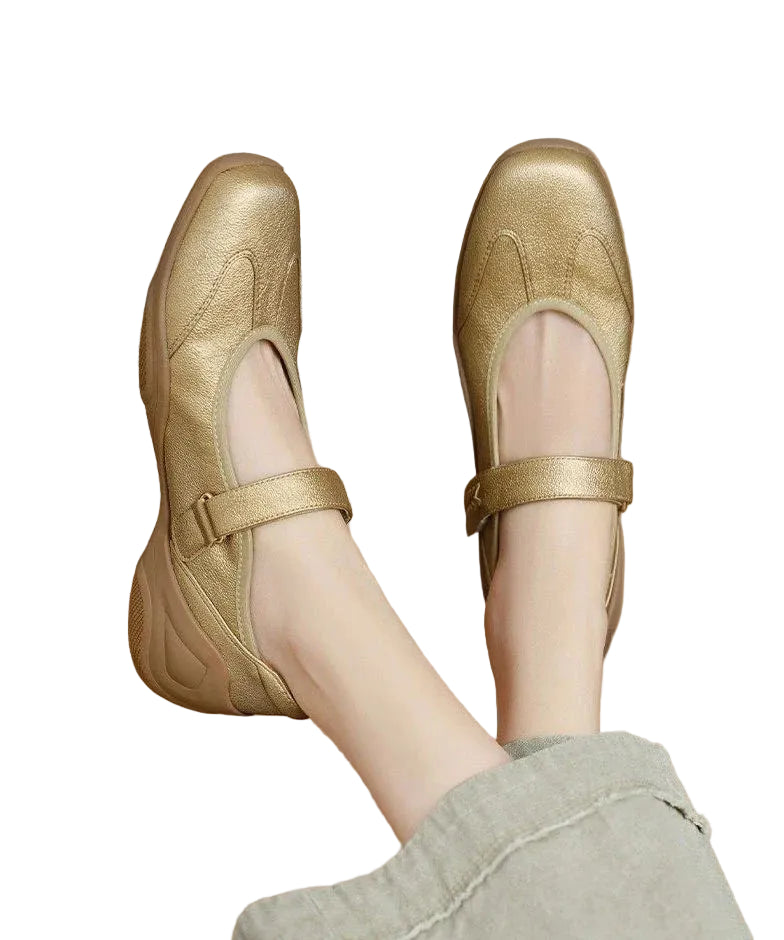 Kvinders flade sko med spænderem 2