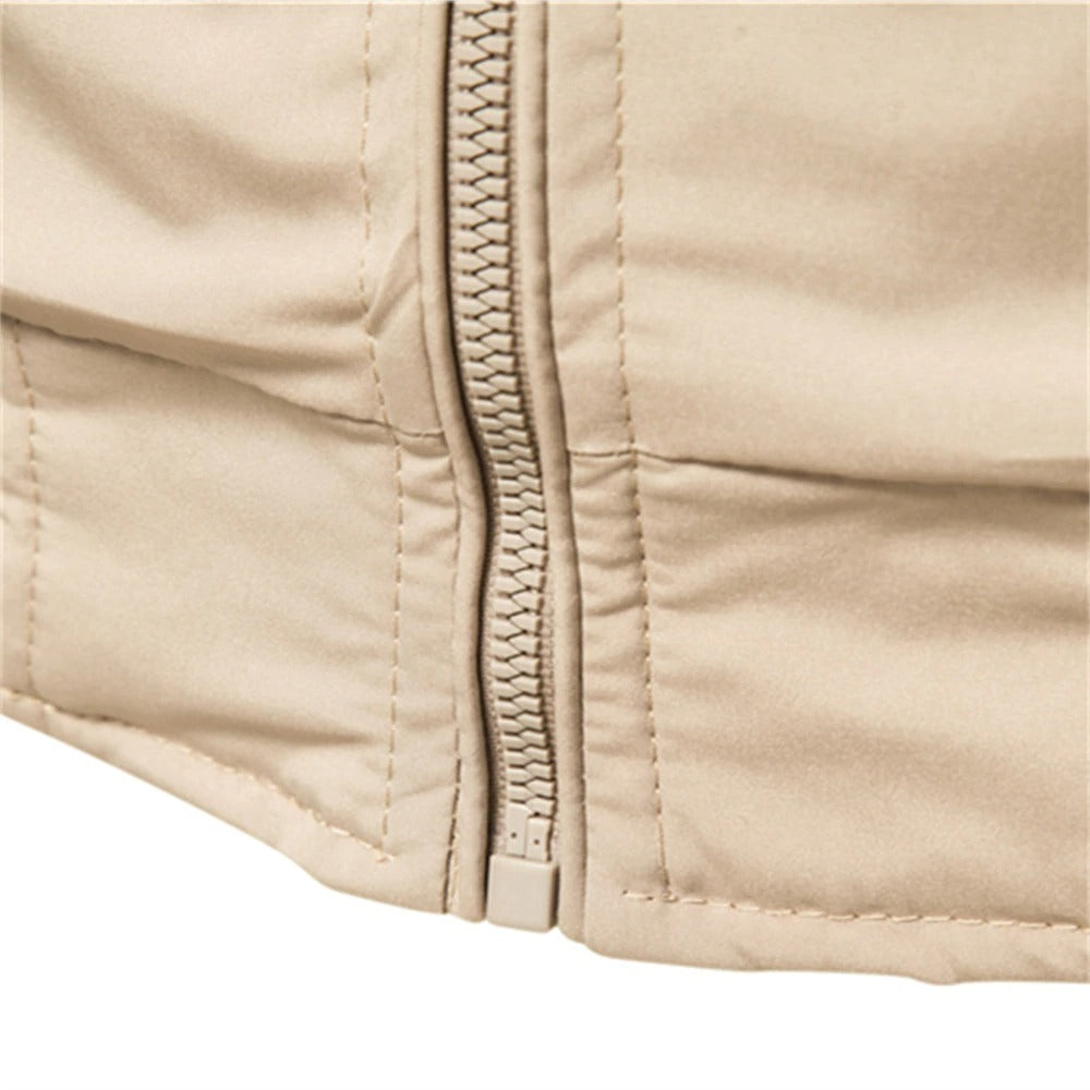 Herre Bomber Jakke Sort Stilfuld Polyester-4
