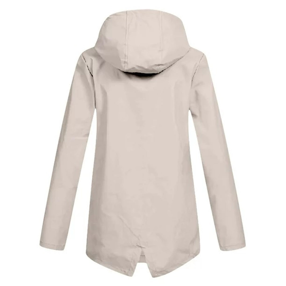 Lang Regnfrakke Dame Moderne Stil 1
