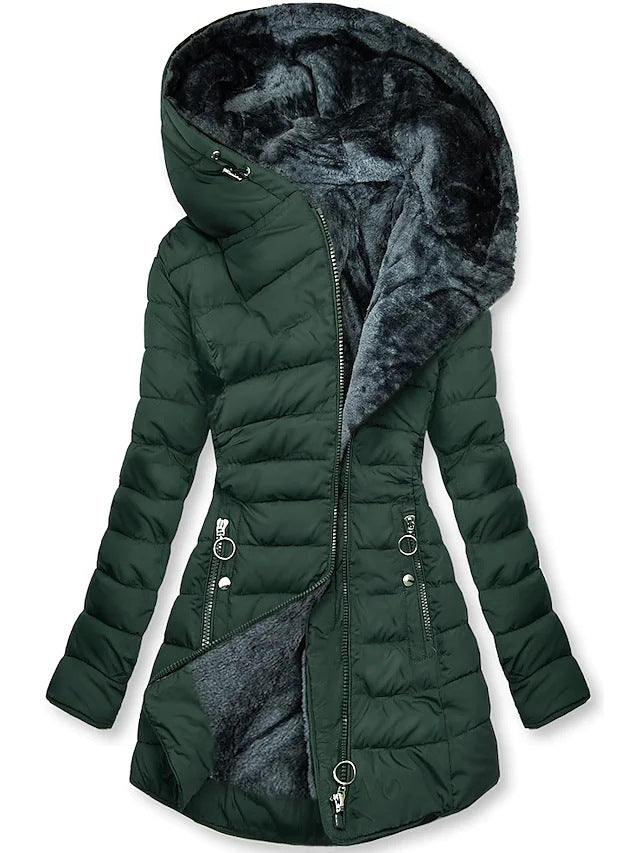 Lang Vinterjakke Dame Med Chic Design 1
