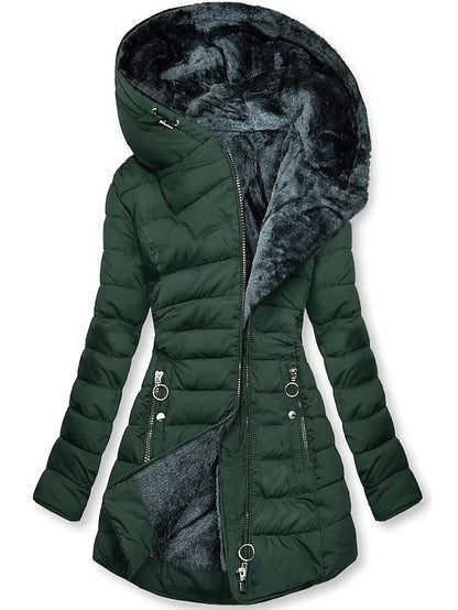 Lang Vinterjakke Dame Med Chic Design 1