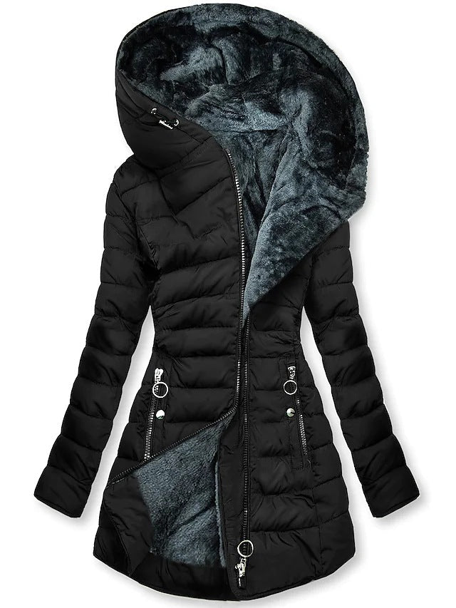 Lang Vinterjakke Dame Med Chic Design 2