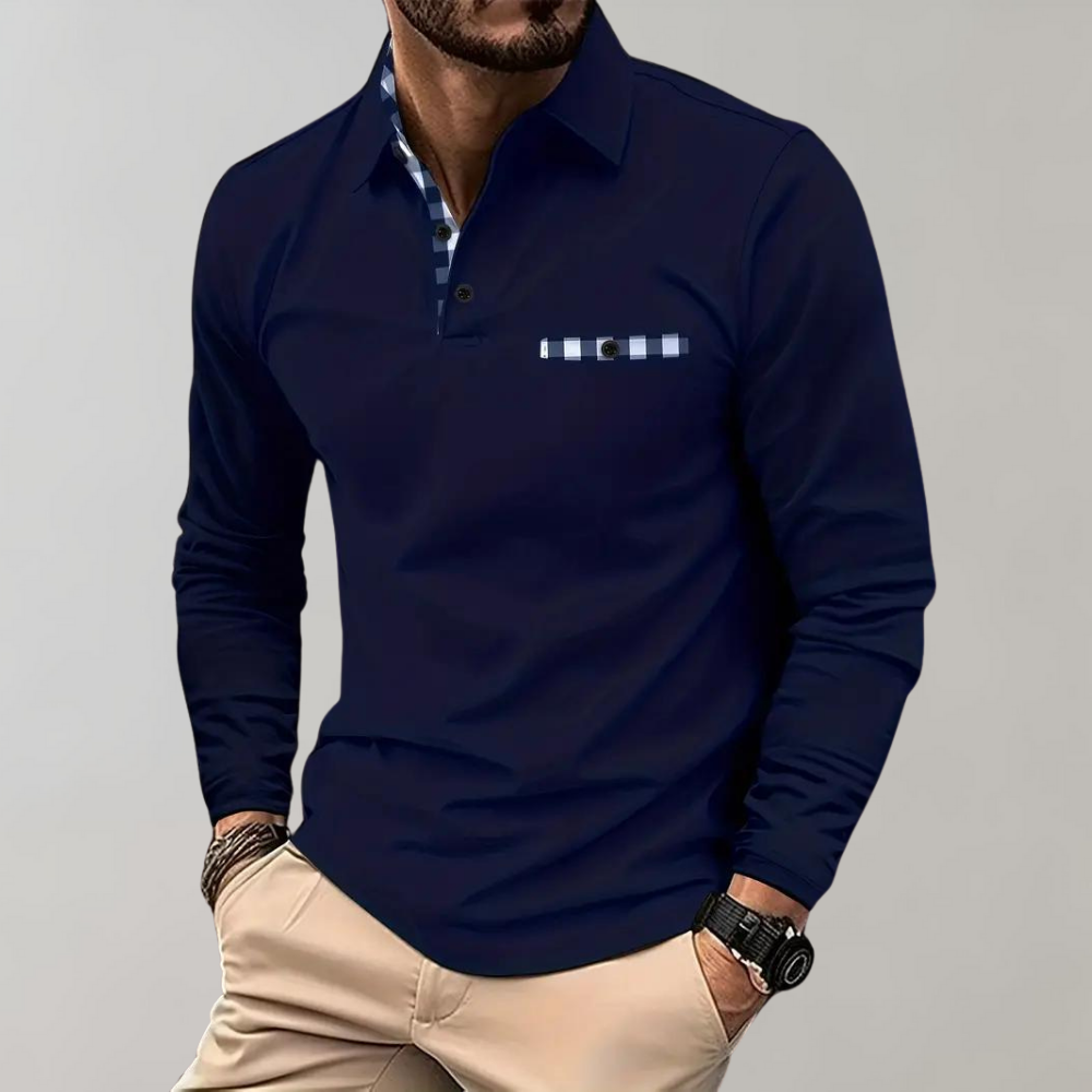 Langærmet T Shirt Herre Casual Stil 5