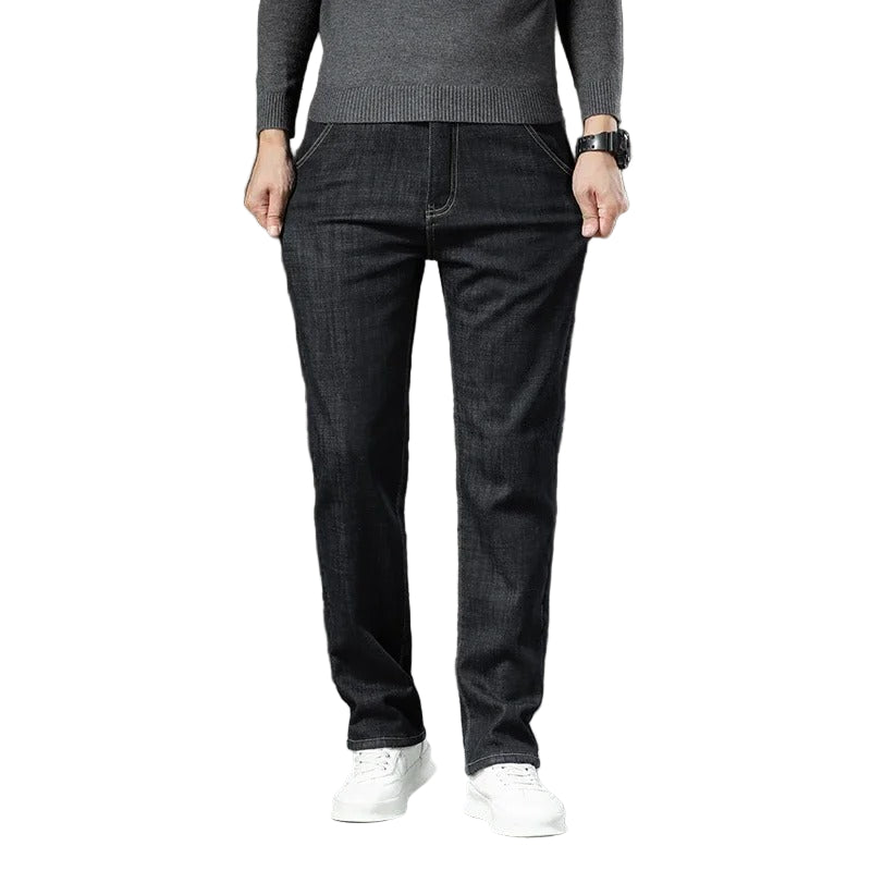 Lige herrebukser i lammeskindsdenimstil 1